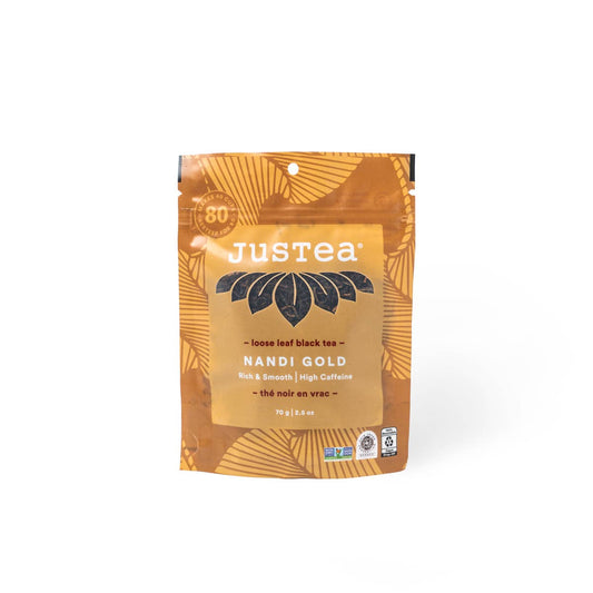 JusTea - Nandi Gold Stand-up Pouch - Organic Fair-Trade, Black Tea