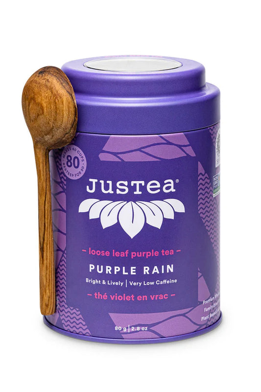 JusTea Purple Rain | Purple Tea | Very Low Caffeine | Award-Winning | Fair Trade | Non-GMO