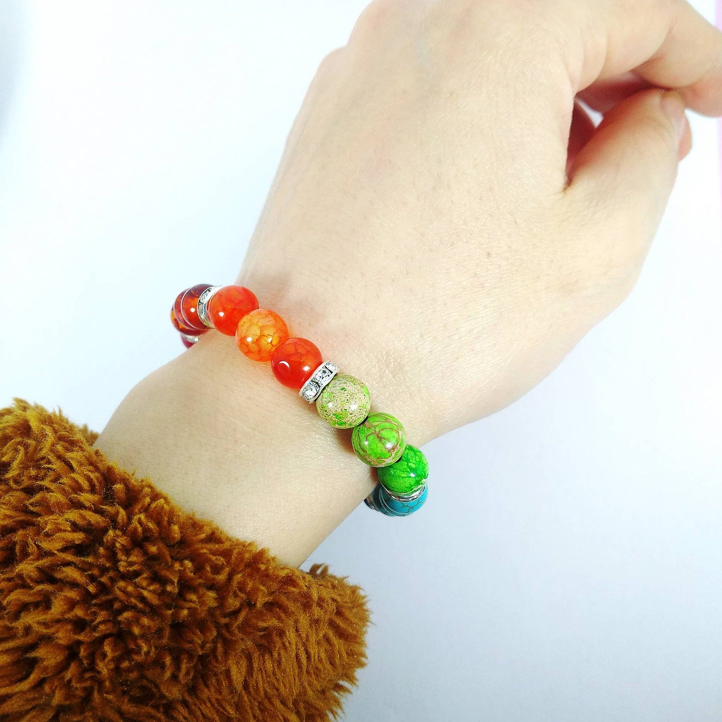 Chakra Stone Semi Precious Handmade Natural Stone  Bracelet