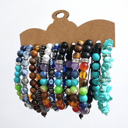 Chakra Stone Semi Precious Handmade Natural Stone  Bracelet