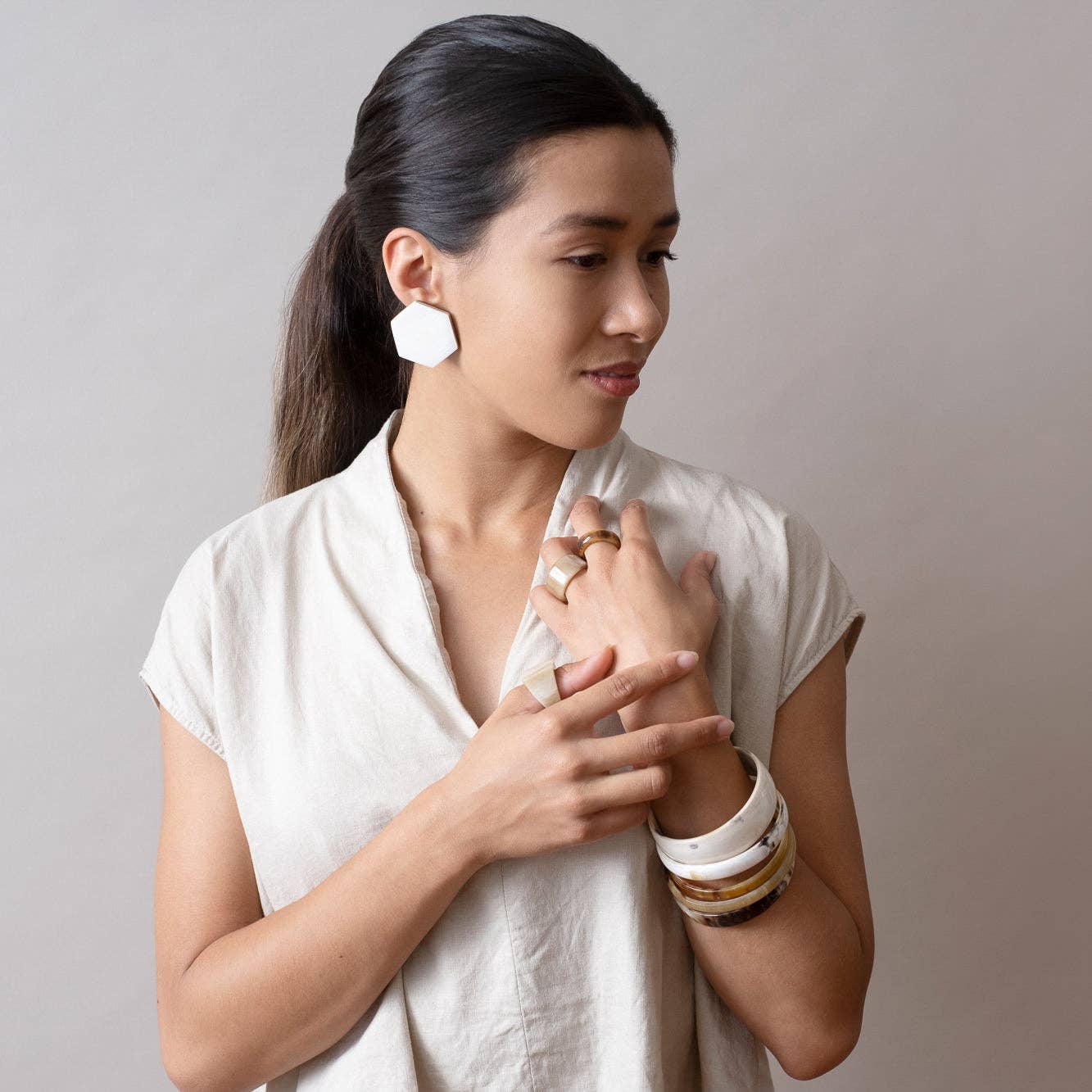 MAADILI COLLECTIVE - Horn Bangle - Medium