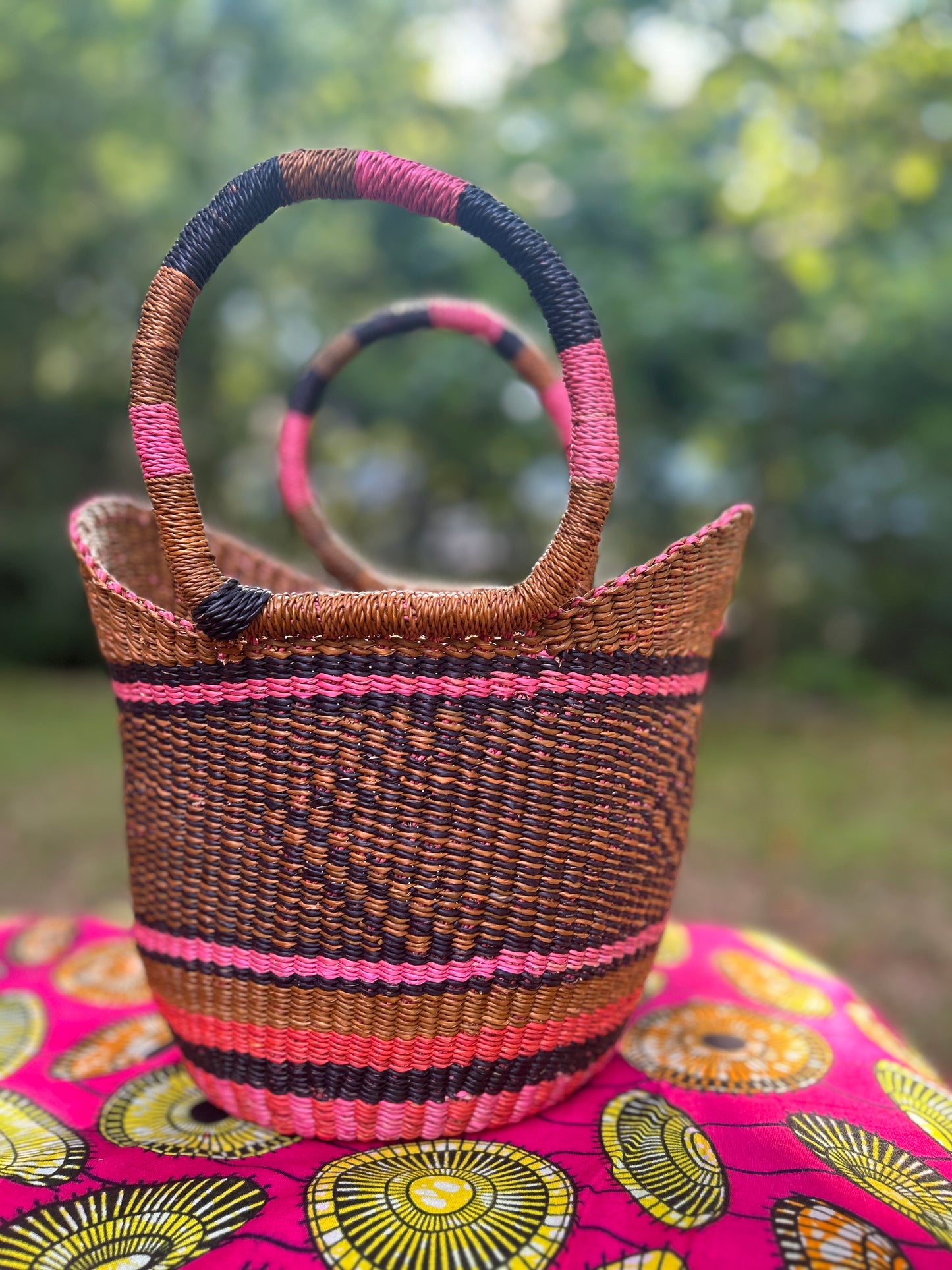 Colorful Petite Woven Shopper from Ghana