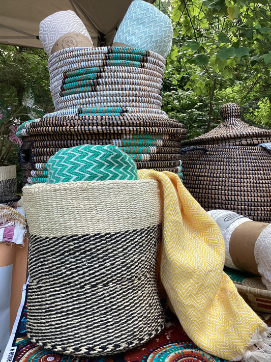 Sisal Black & Cream Nesting Baskets