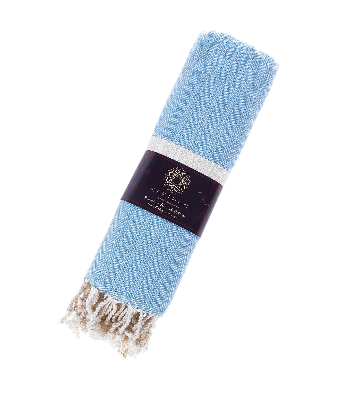 KAFTHAN - Cross 100% Cotton Turkish Towel [Bath & Beach, Blanket]