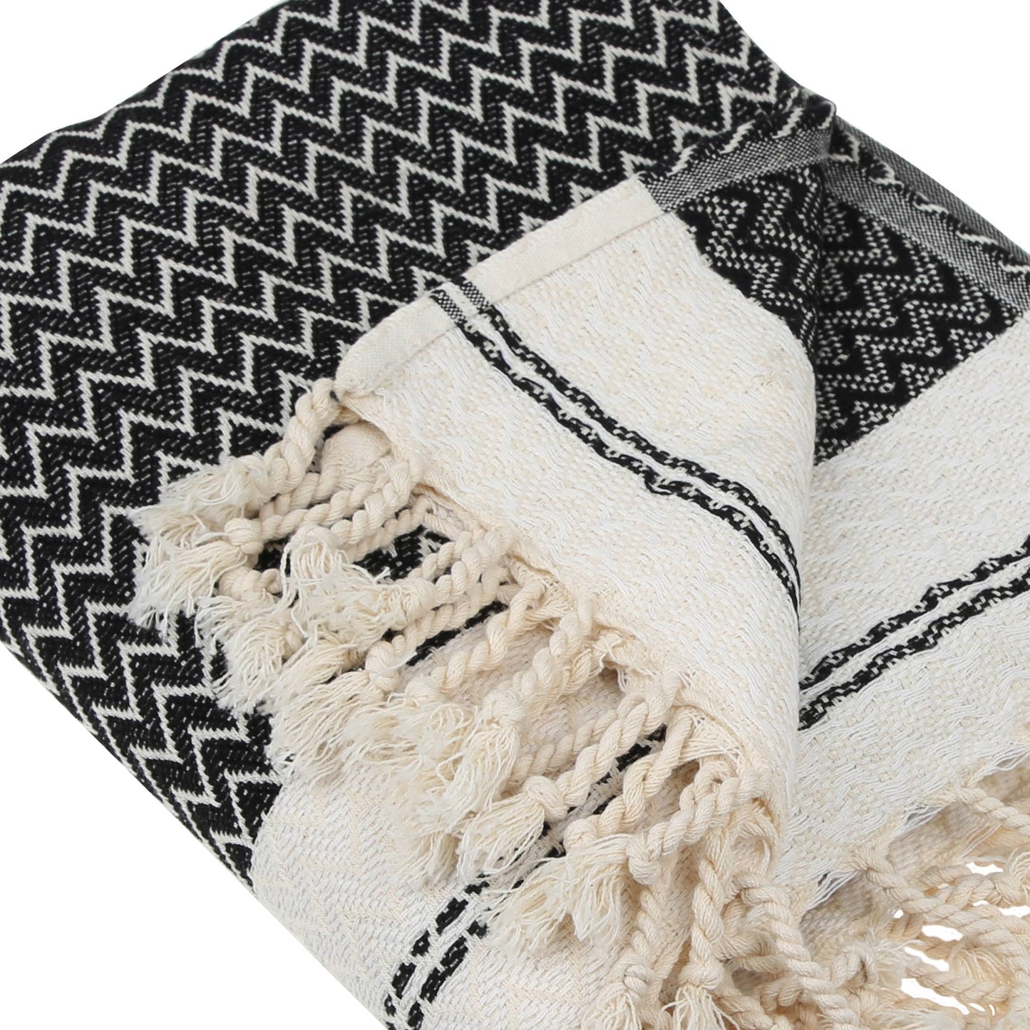 Chevron Peshtemal Hammam Cotton Beach Towel Throw