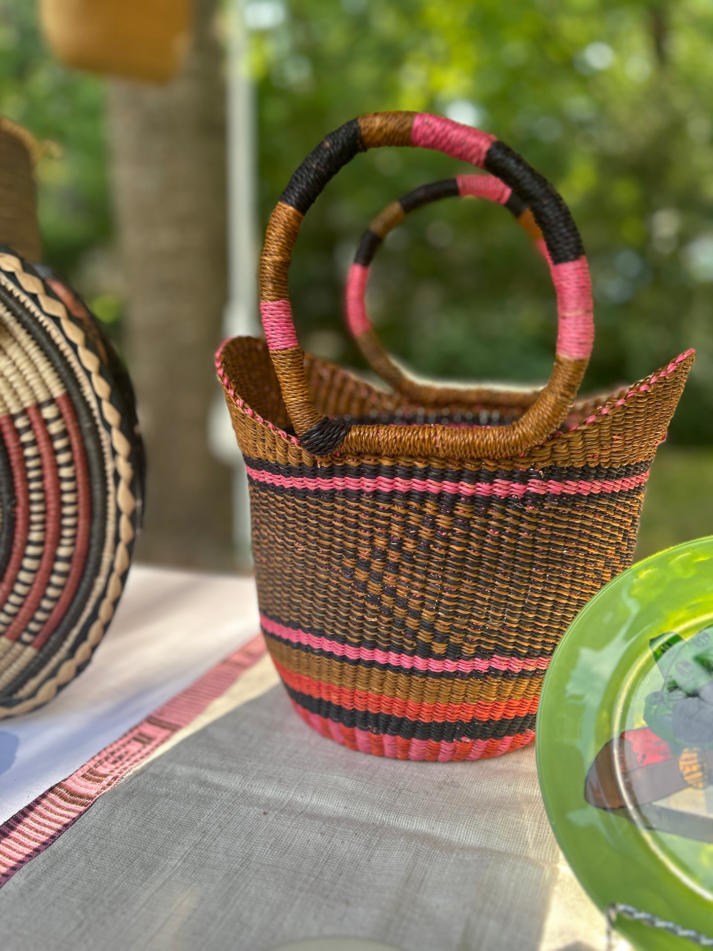 Colorful Petite Woven Shopper from Ghana