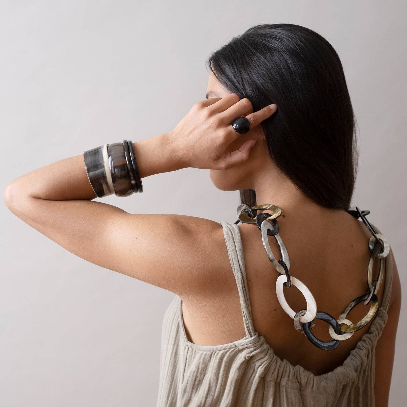 MAADILI COLLECTIVE - Horn Bangle - Wide