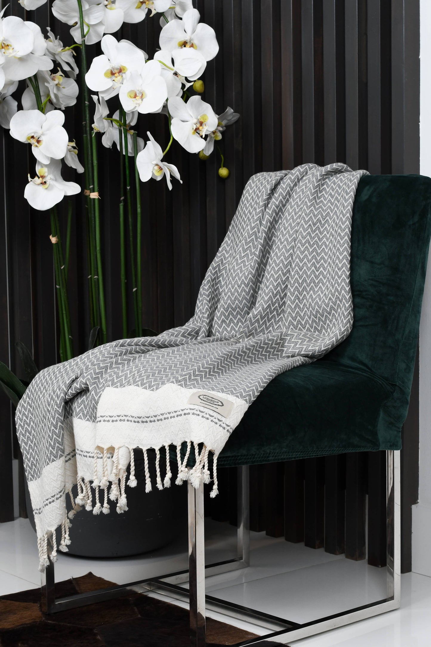 Chevron Peshtemal Hammam Cotton Beach Towel Throw