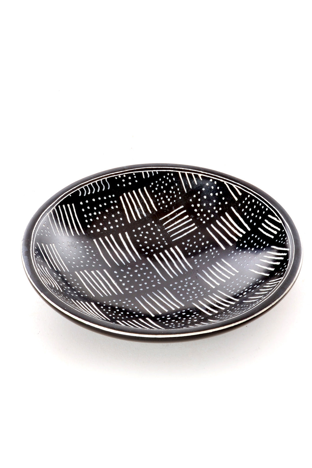 Mudcloth Black Soapstone Bowls