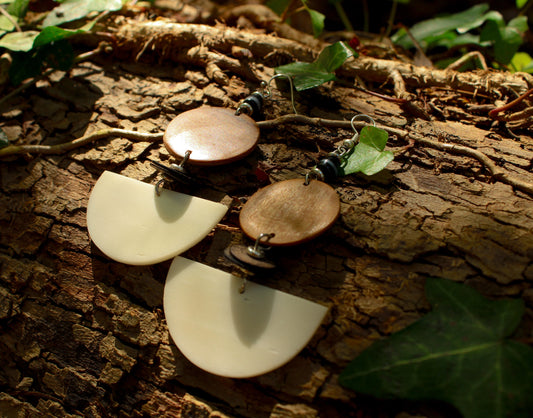 Half Moon Bone Earrings