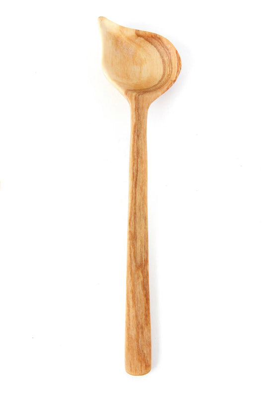 Kenyan Wild Olive Wood Corner Stirring Spoon