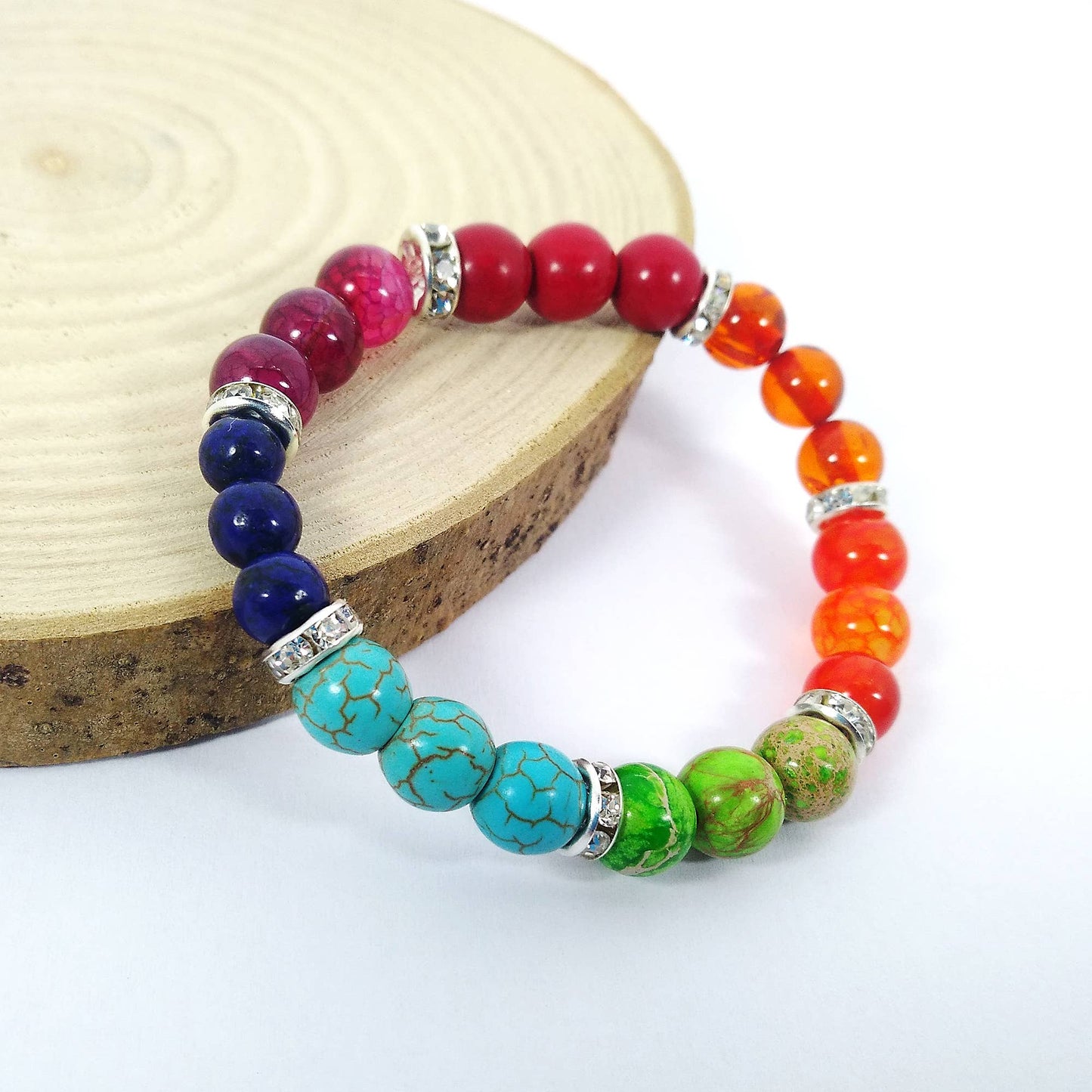 Chakra Stone Semi Precious Handmade Natural Stone  Bracelet