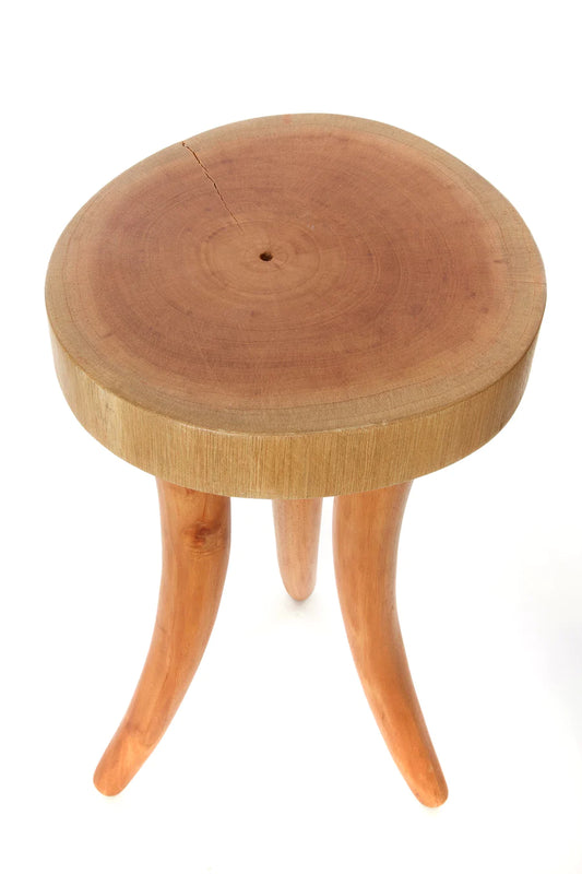 Wood Tusk Accent Table / Stool