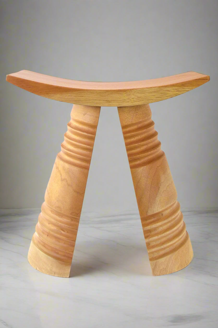 Wakandan African Wood Ring Stool