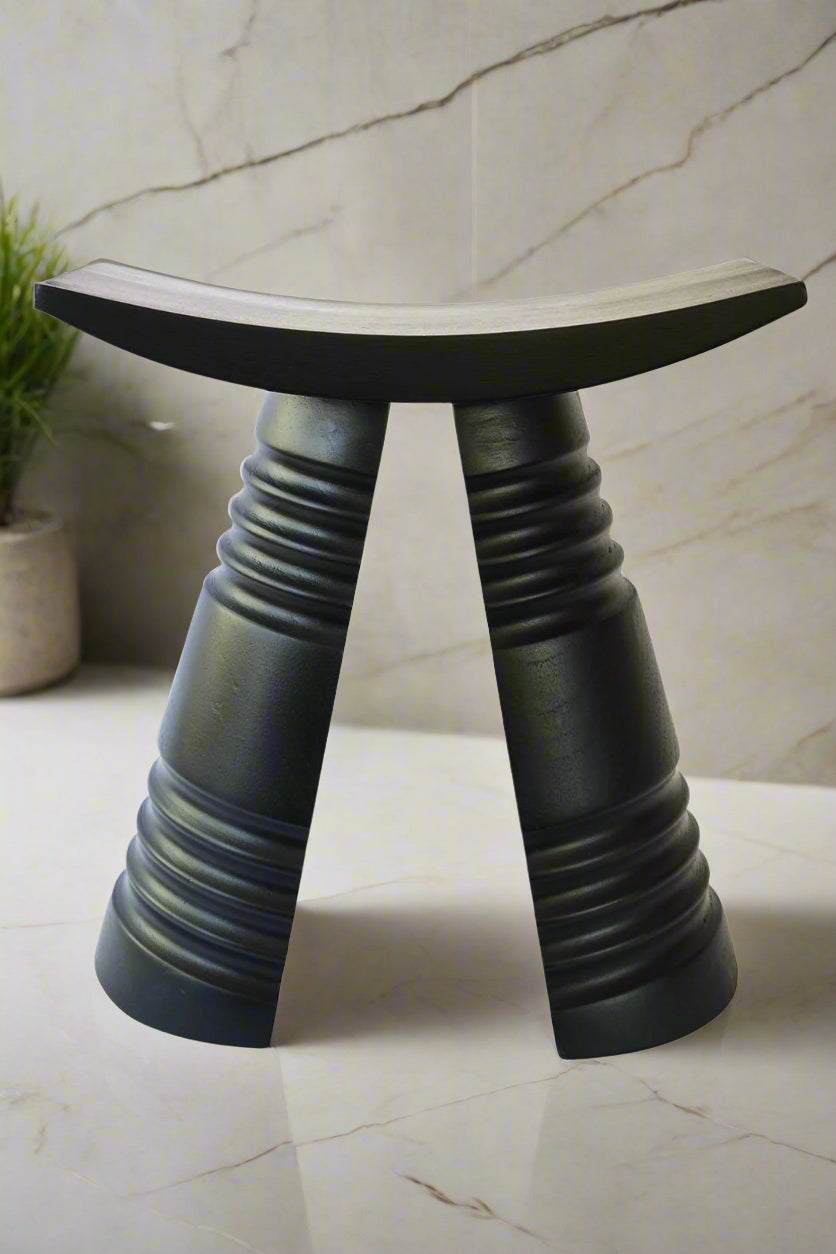 Wakandan African Wood Ring Stool