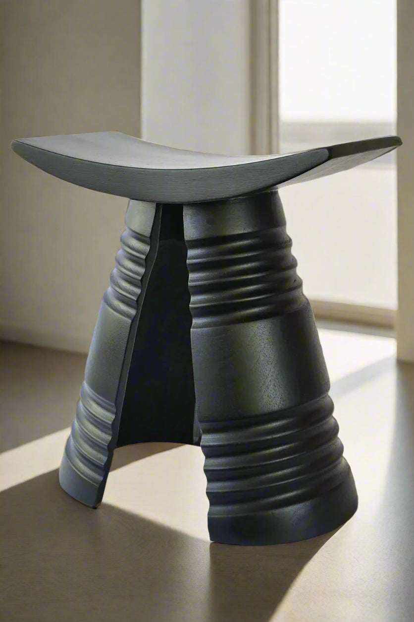 Wakandan African Wood Ring Stool