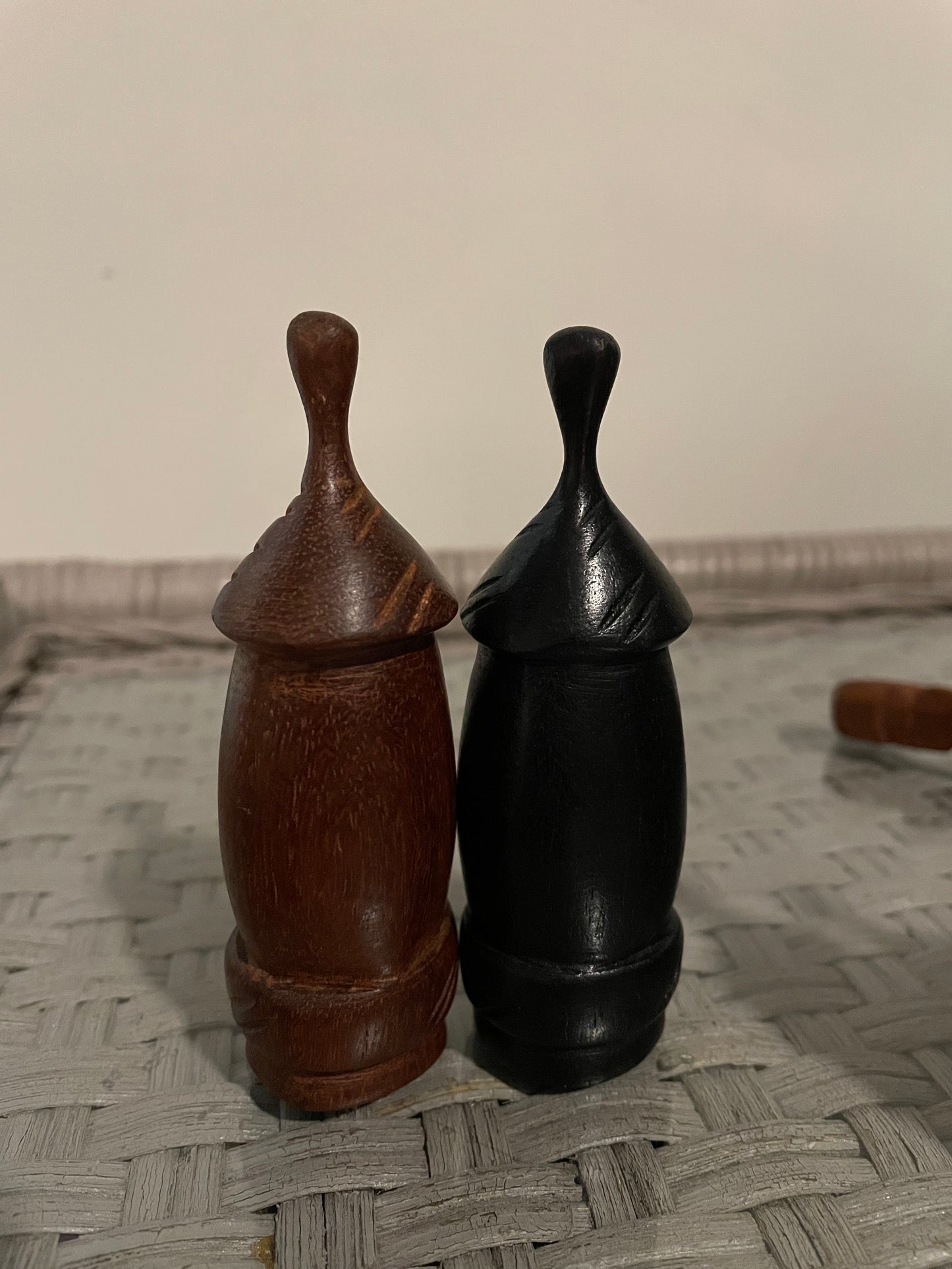 Handmade African Teak Tribal Chess Set