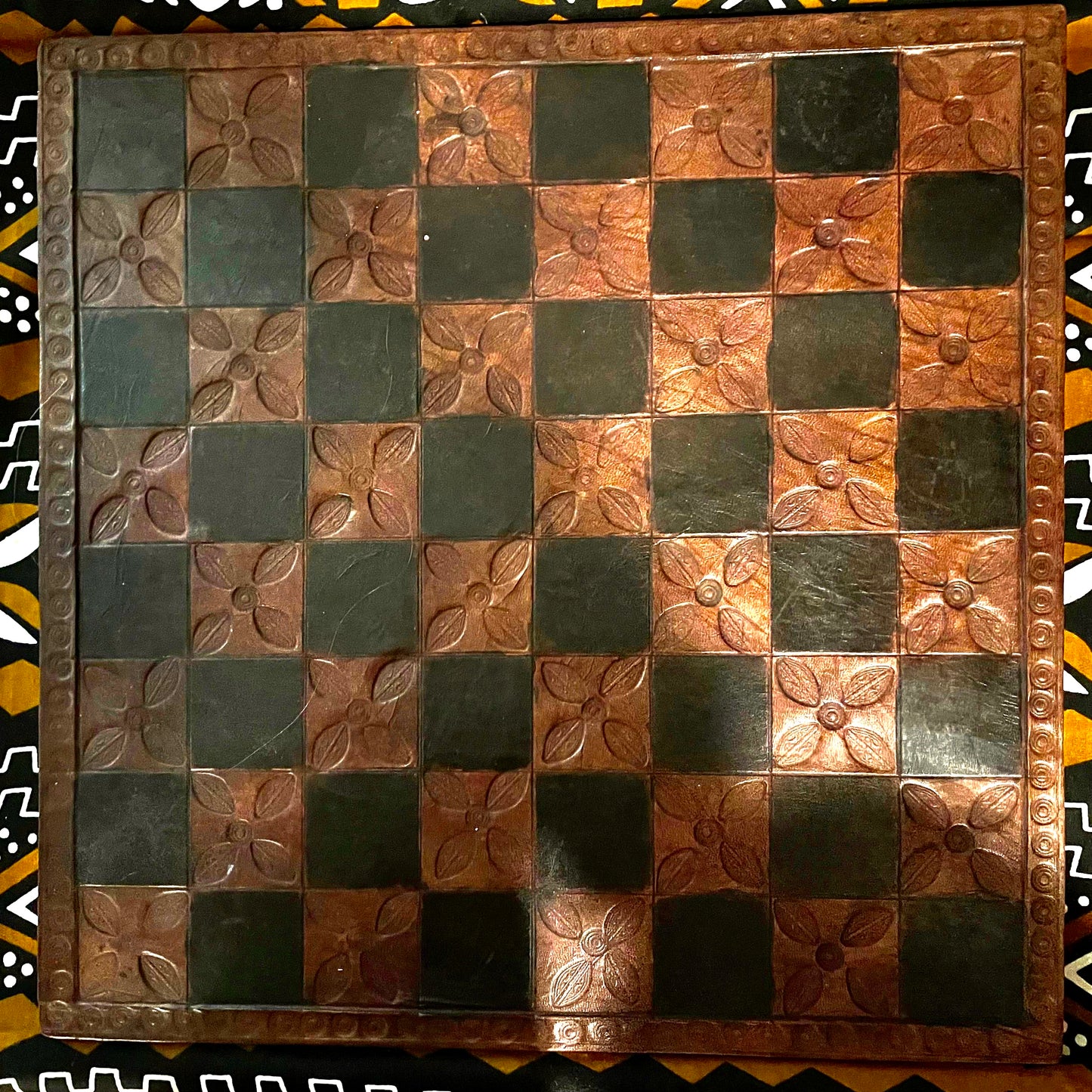 Handmade African Teak Tribal Chess Set