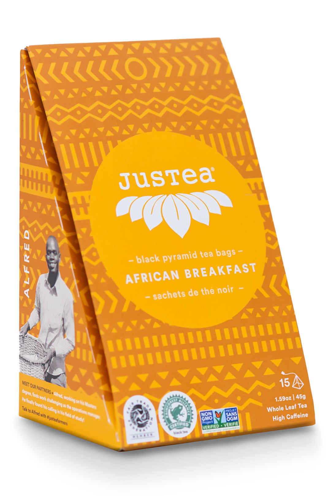 JusTea African Breakfast Tea Pyramid Tea Bags